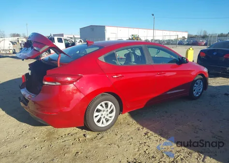 2017 Hyundai Elantra Se из США, поврежденный, VIN KMHD74LF2HU071236